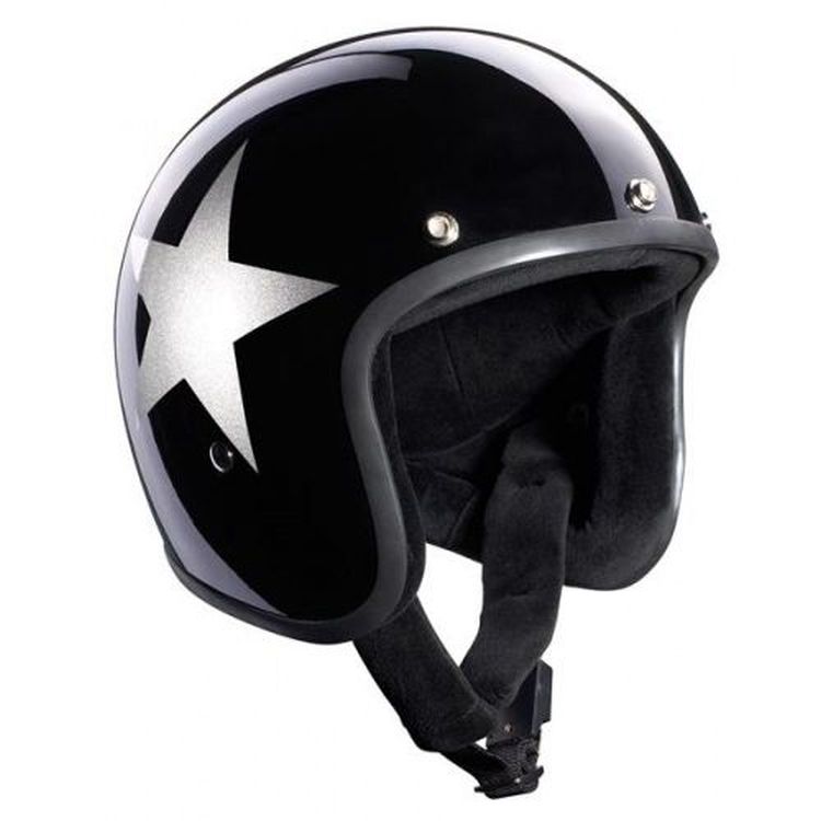Bandit Jet Motorcycle Helmet - Star Black